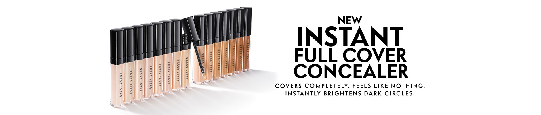 New Instant Full Cover Concealer - Covers completely. Feels like nothing. Instantly brightens dark circles.