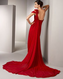 Marchesa Couture Silk Chiffon Gown