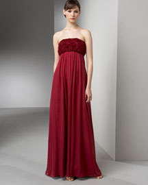 Bianca Nero Rose-Bust Gown