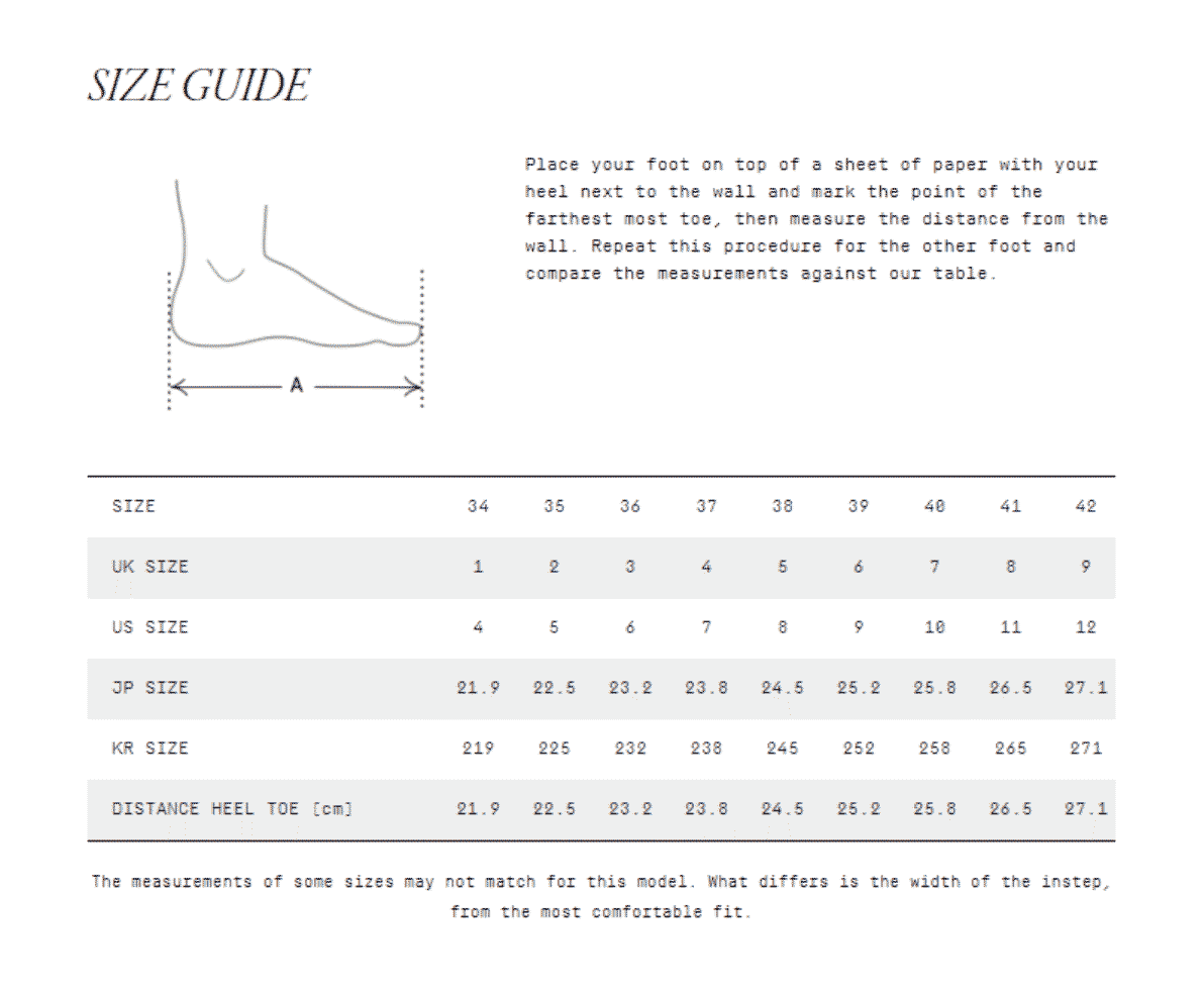 Golden Goose Size Guide