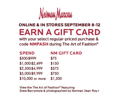 For Online Purchases Use Promo Code Nmfash At Checkout The Value Of Your Regular D Order Must Total Least 500 Before Tax And Shipping