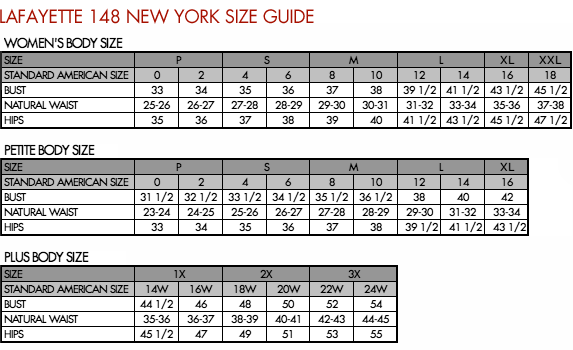 Marcus Size Chart