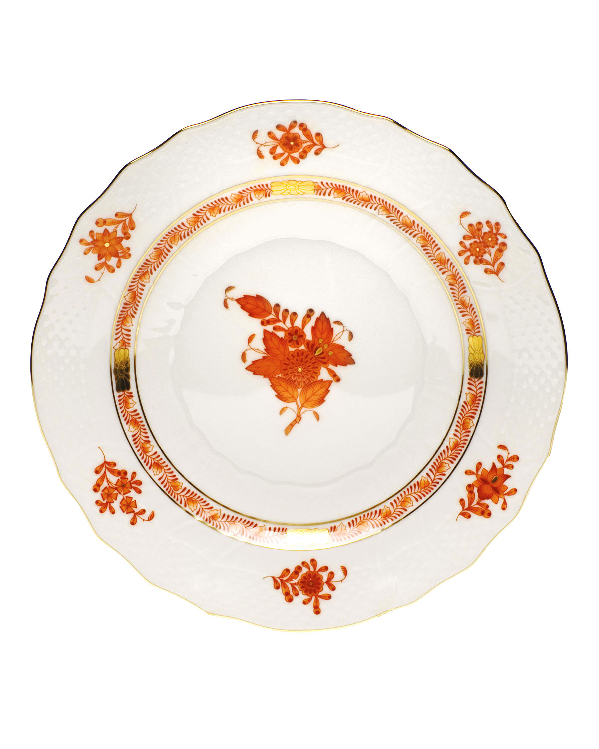 Herend Rust Chinese Bouquet Salad Plate