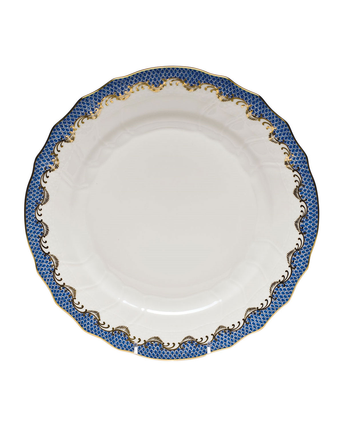 Herend Blue Fish Scale Dinner Plate