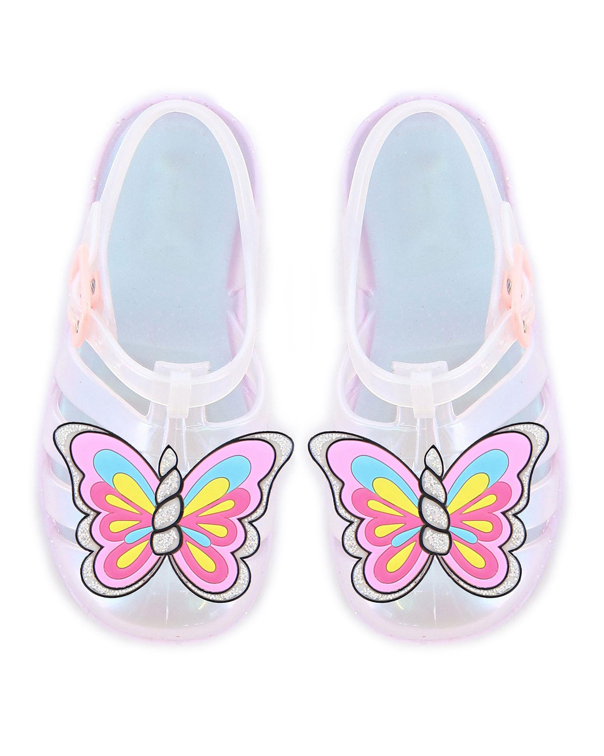SOPHIA WEBSTER GIRL'S UNICORN HORN & BUTTERFLY WING JELLY SANDALS, BABY/TODDLERS,PROD237680145