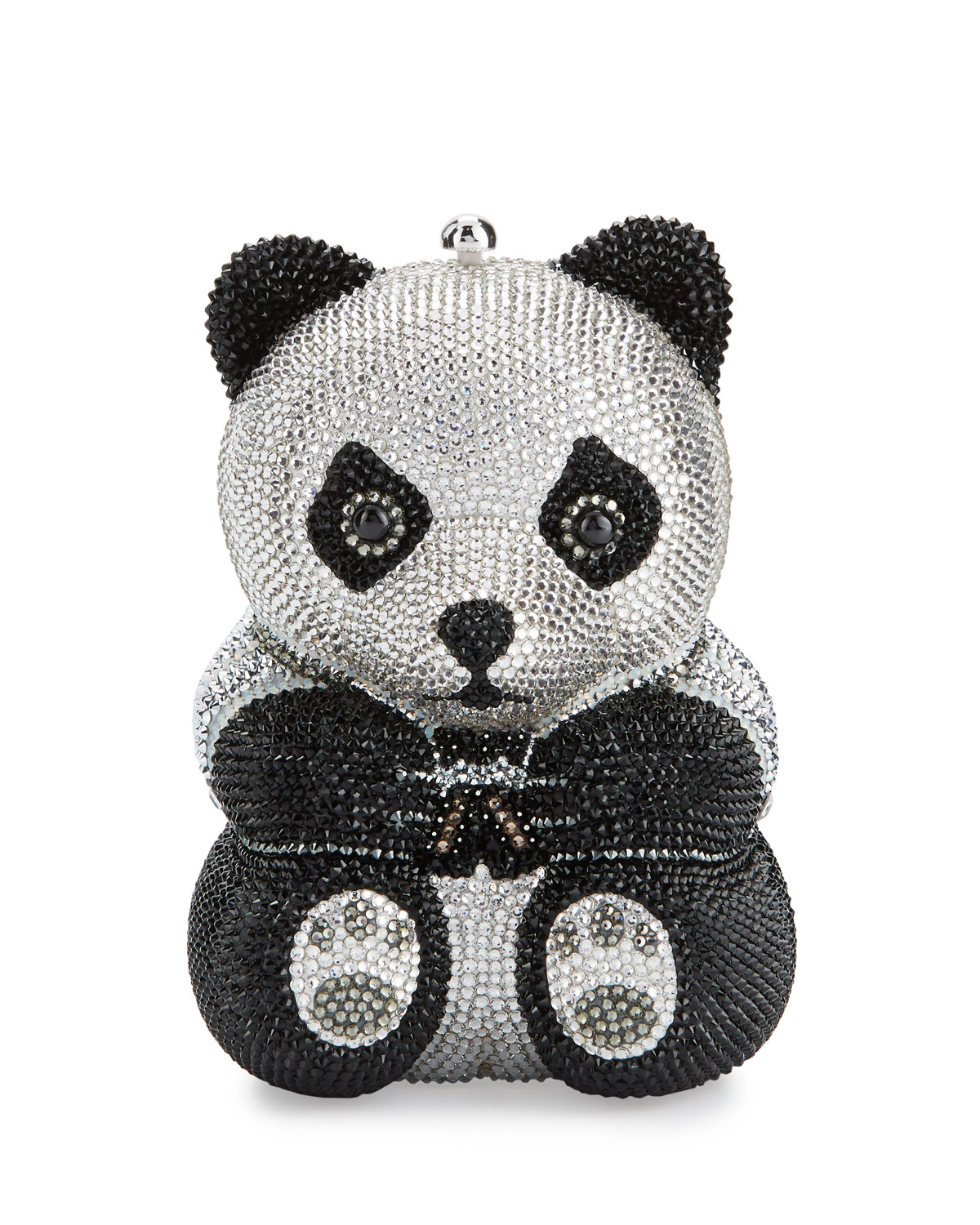 Ling Panda Evening Clutch Bag, Black/White