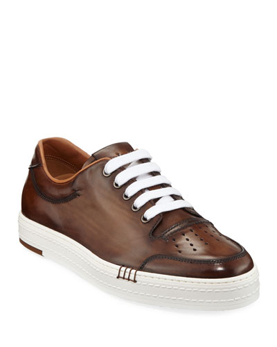 Brown Leather Sneaker | Neiman Marcus