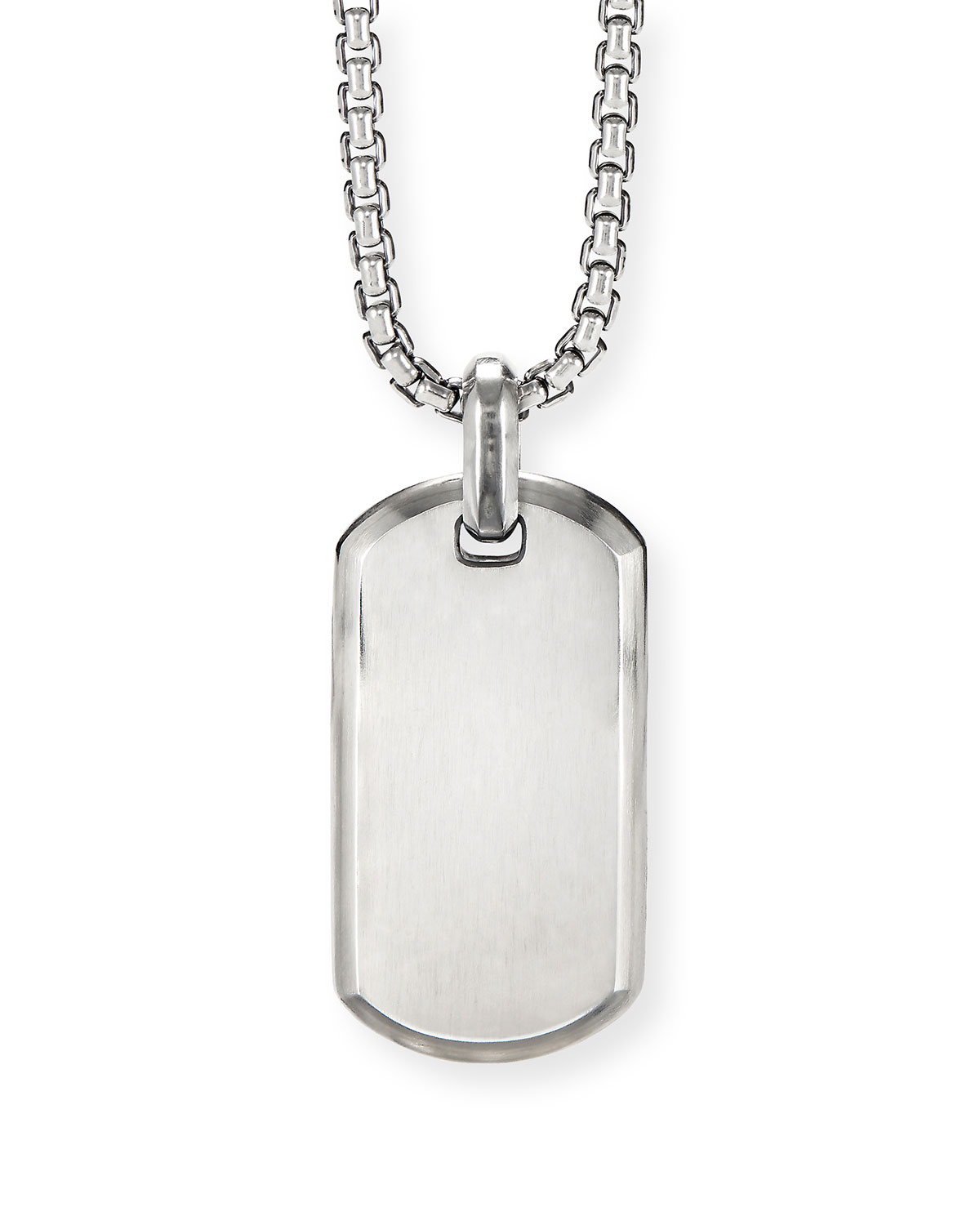 David Yurman Men's Streamline Sterling Silver Id Tag Enhancer