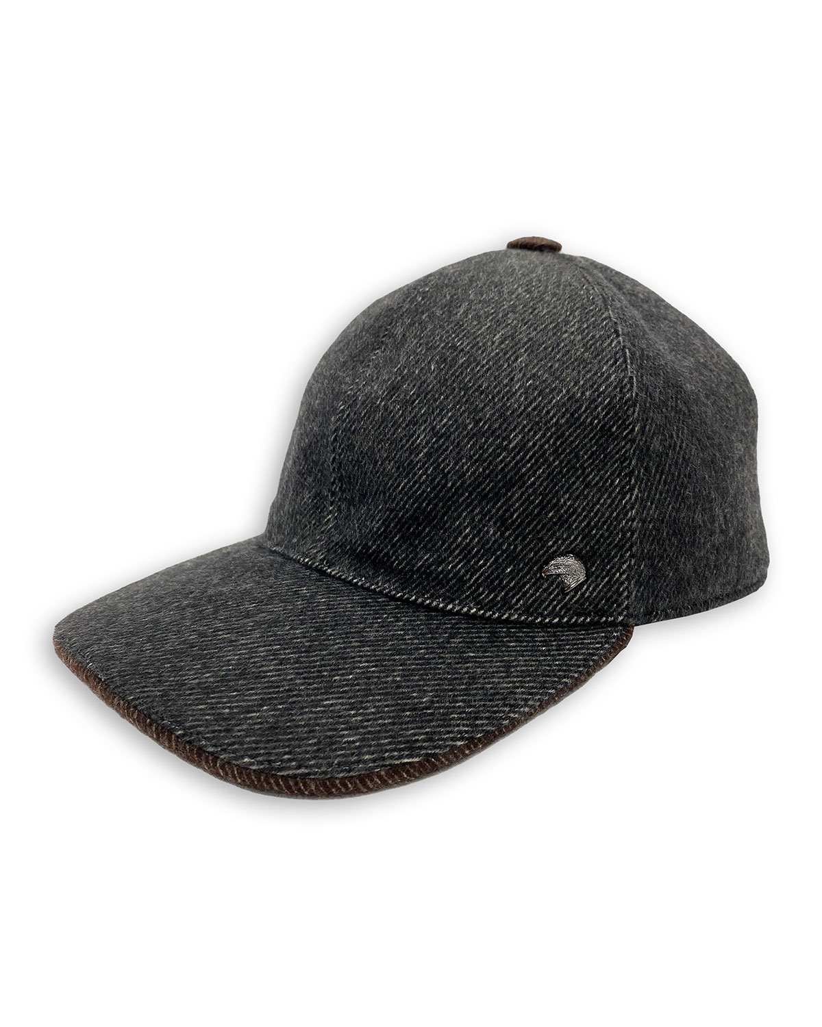 Stefano Ricci Men's Twill Cashmere-silk Baseball Hat In Dark Grey