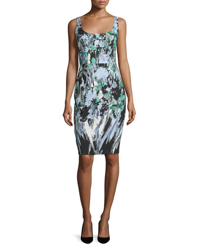 Floral Print Spandex Dress | Neiman Marcus