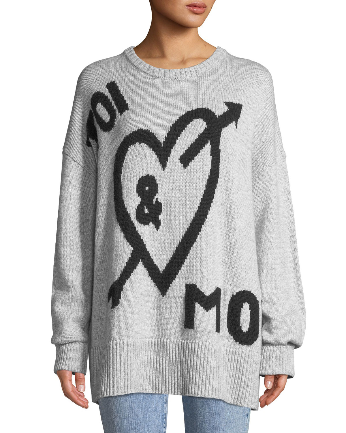 Tara You & Me Graphic Wool-Blend Pullover Sweater