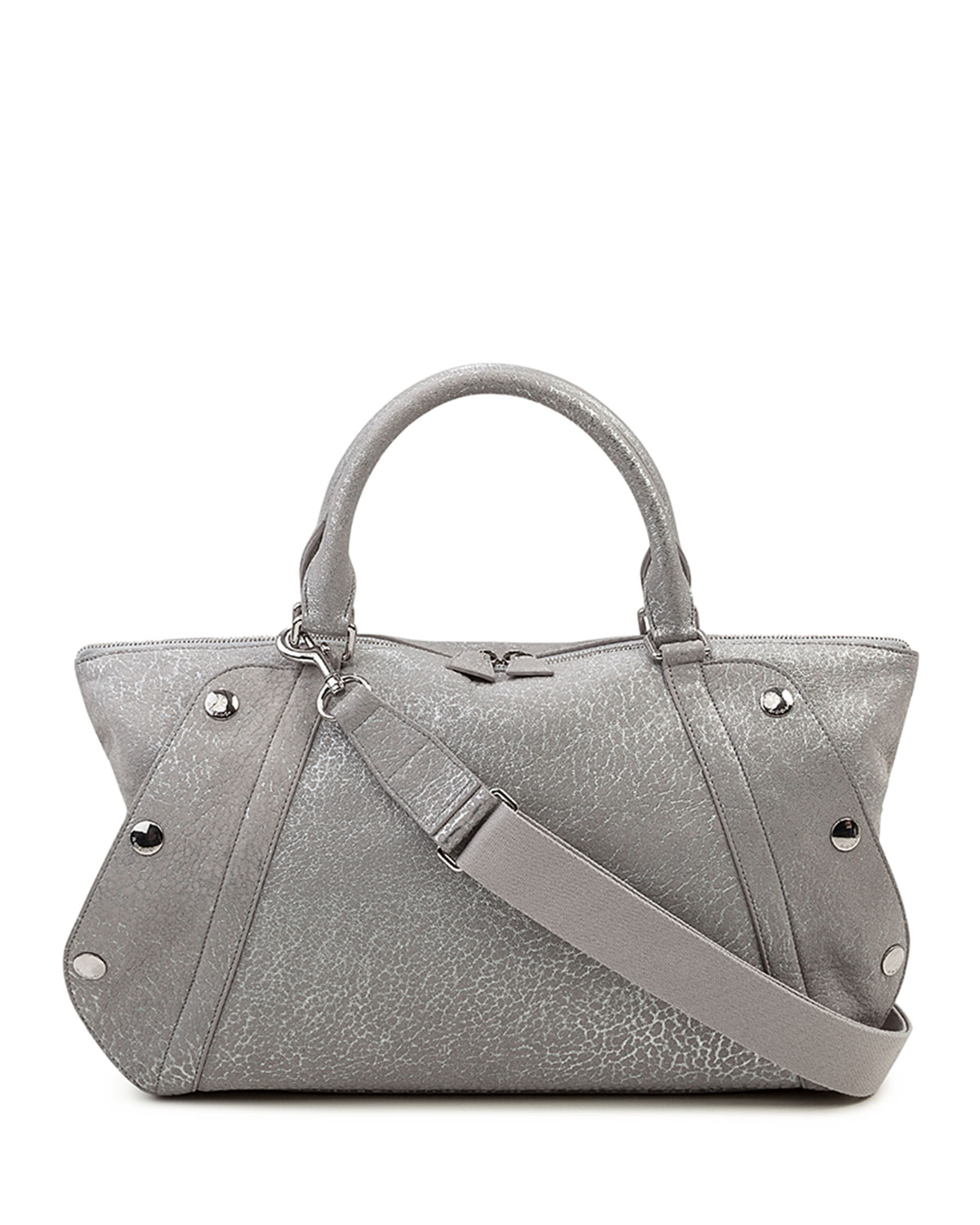 Aimee Small Convertible Washed Calf Leather Satchel Bag