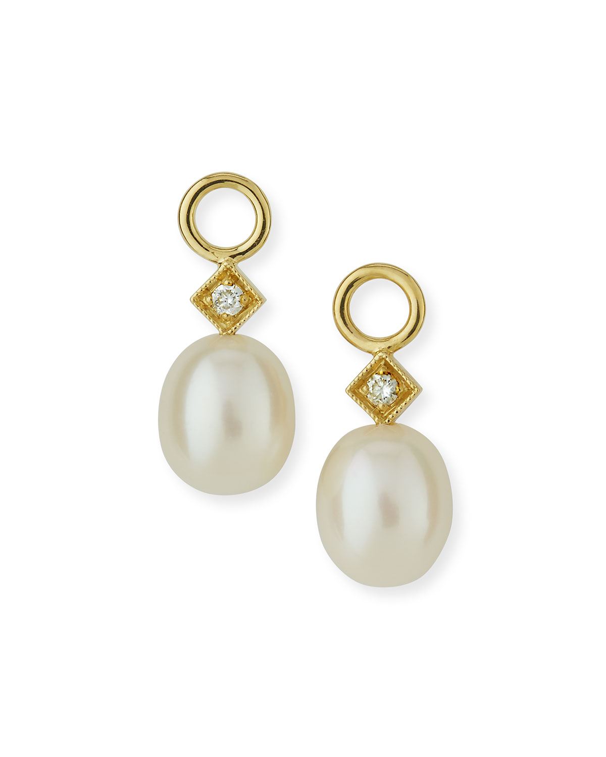 JUDE FRANCES WHITE PEARL BRIOLETTE EARRING CHARMS,PROD172000174
