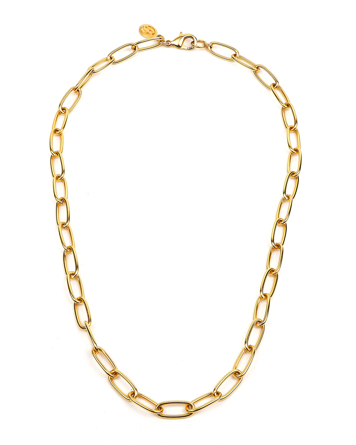 Shop Ben-amun Oval-link Chain Necklace, 18"l In Gold